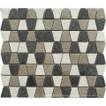 Lantern White Mixed Black Resin Mosaic Tiles